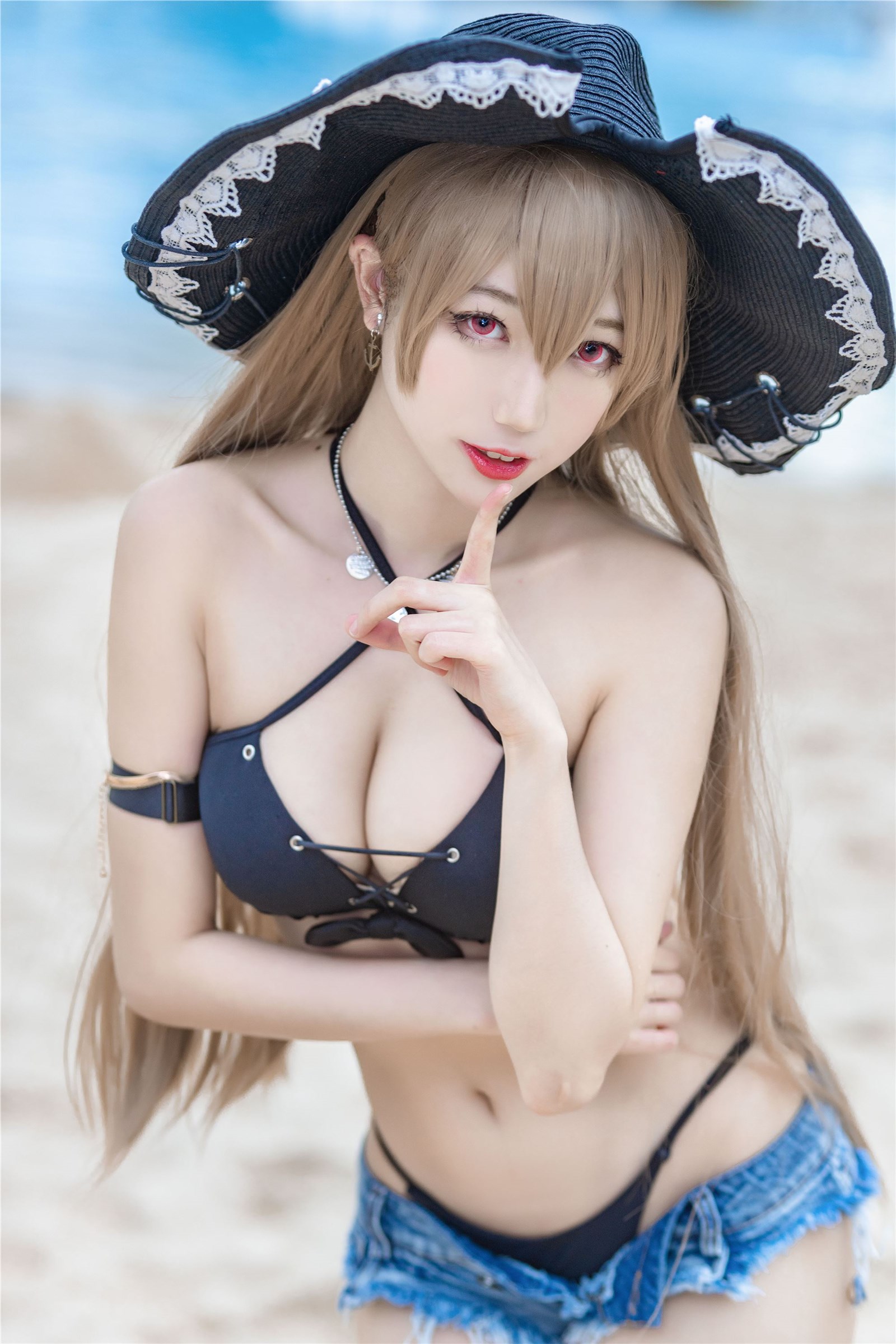 Zhou Ji is a cute rabbit No.002 Jean bar swimsuit(26)